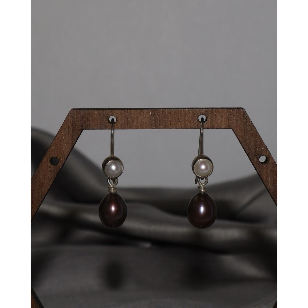 Fully Retired James Avery 925 Multicolored Pearl Ear Hooks Earrings 3.9G / 1.2in